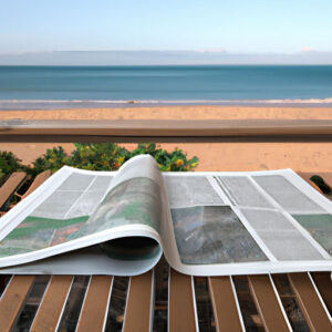 Newspapers on the beach